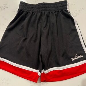 Spalding Kids Black and Red Casual Shorts